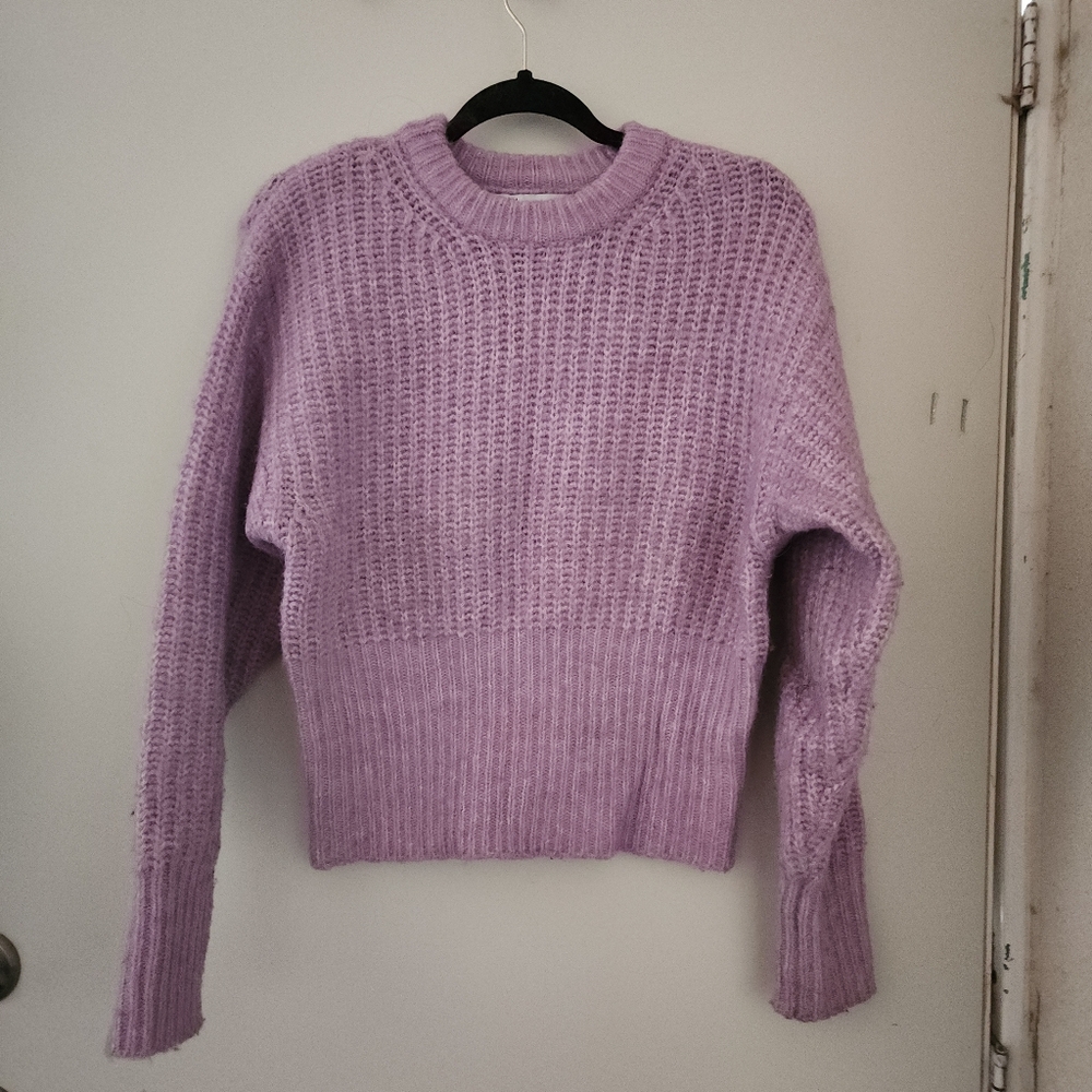 Zara Wool Blend Sweater, Small, Purple